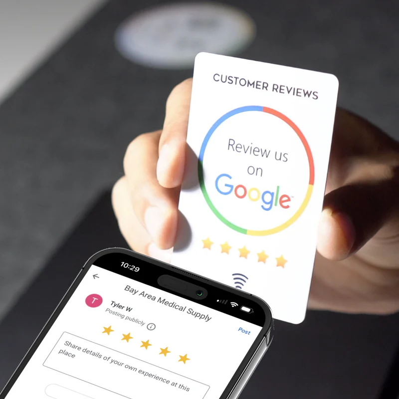 Google Review Tap Card - NFC tap card for collecting customer reviews